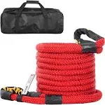 1&#034; x 31.5&#039; Recovery Tow Rope, 33,500 lbs, Heavy Duty Nylon Double Braided Kineti