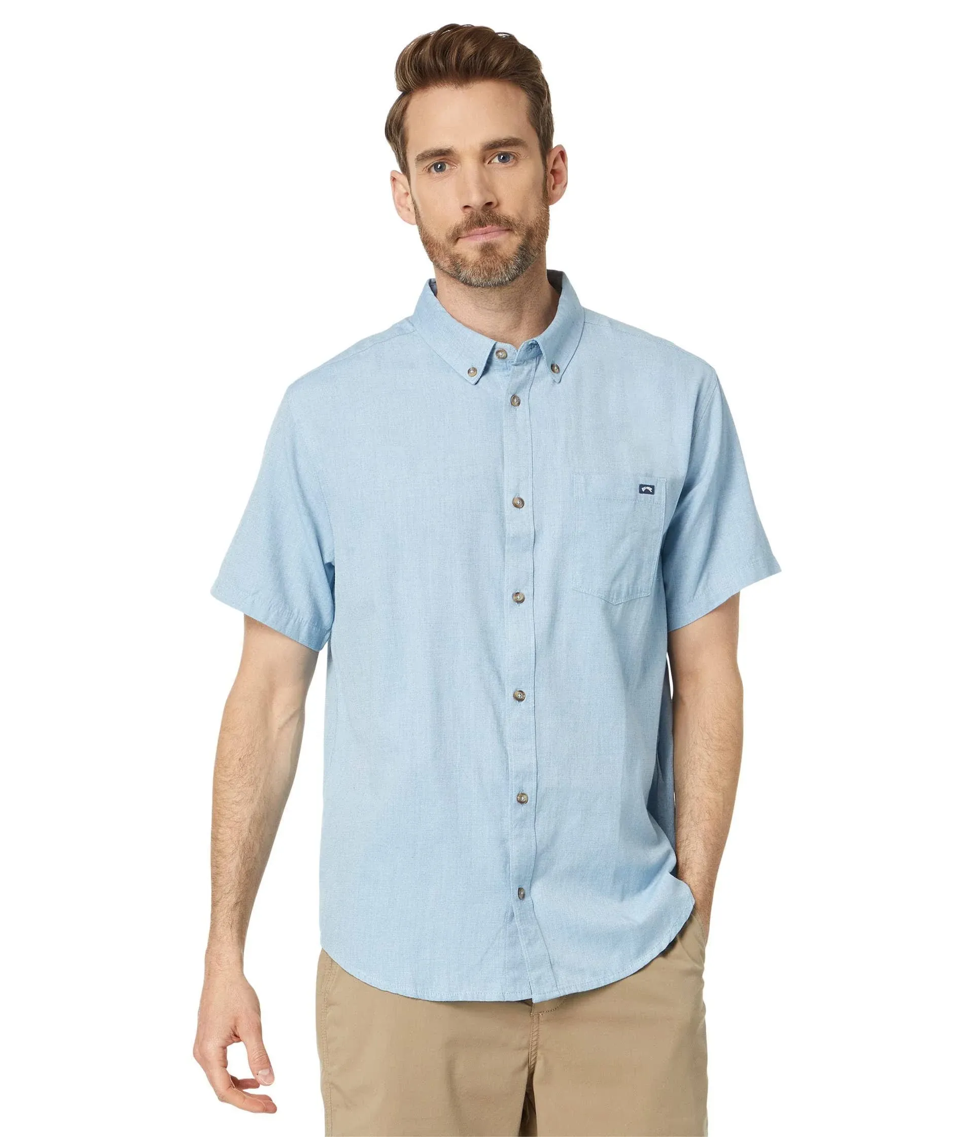 Billabong All Day Short-Sleeve Shirt - Men's Powder Blue, M