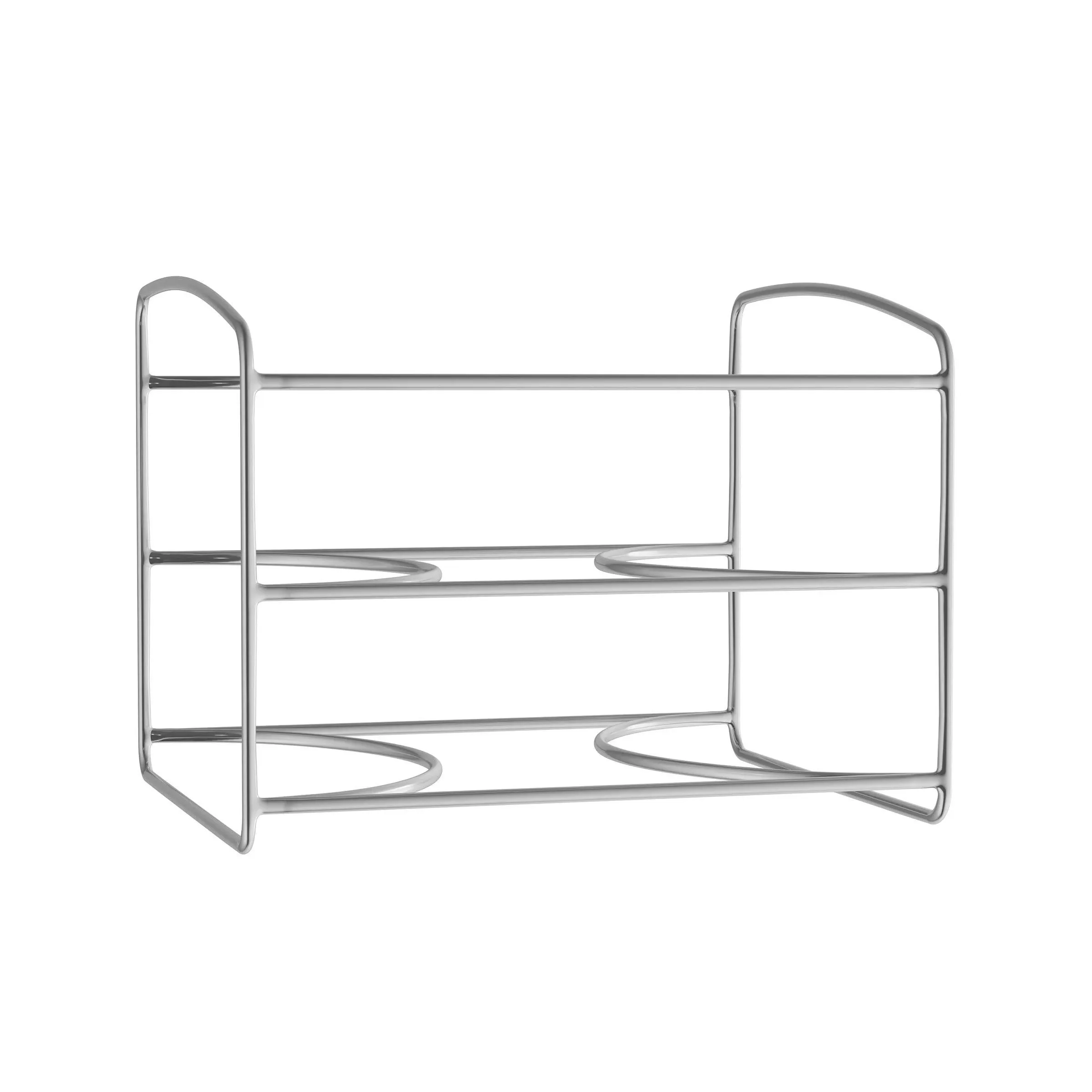 Lavish Home Kitchen Wrap Storage Rack-3 Tier Pantry Foil Plastic Bags, Cabinet Organization for Wax, Parchment Paper Holder (Chrome)