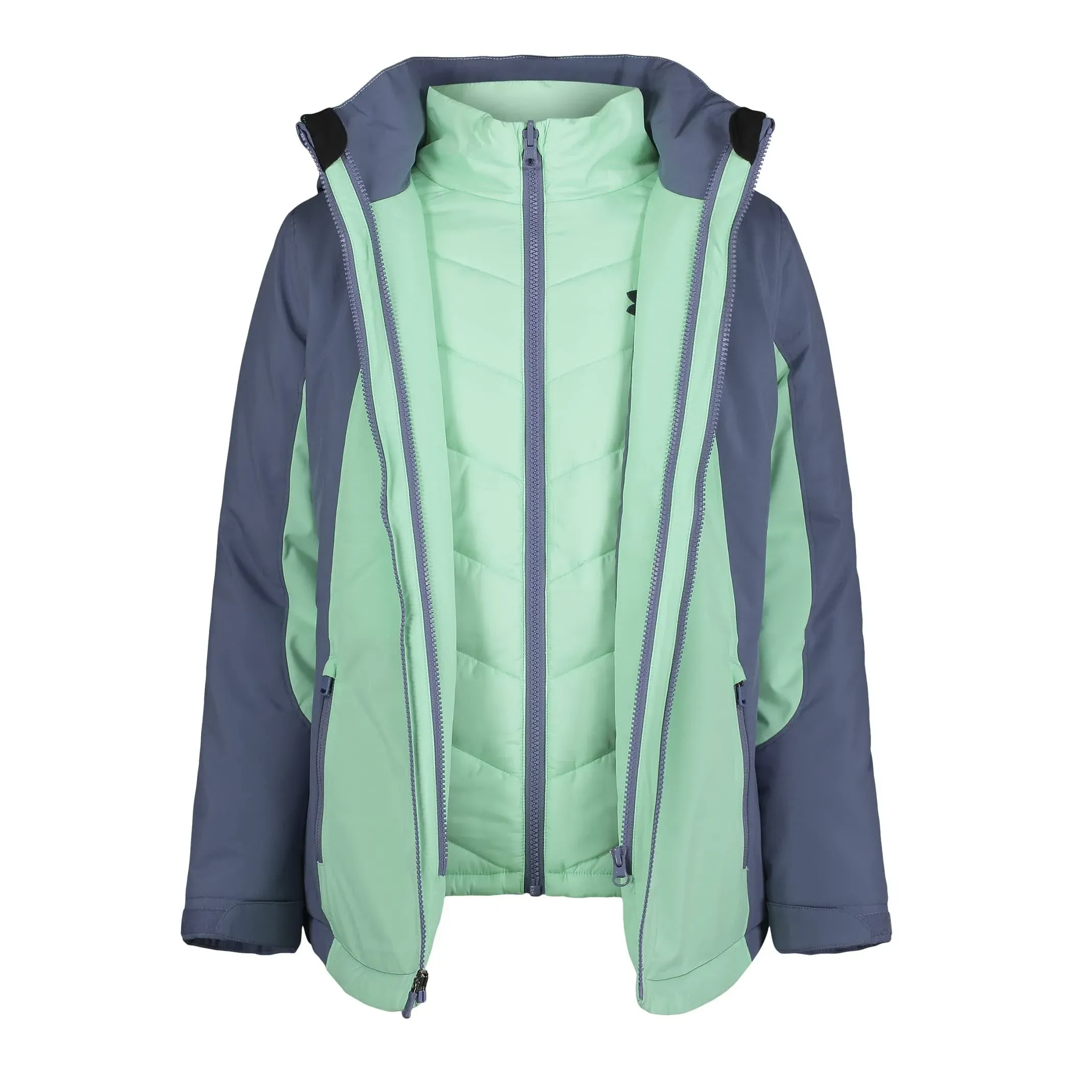 Under Armour Girls' Westward 3-in-1 Jacket, Removable Hood & Liner, Windproof & Water Repellant