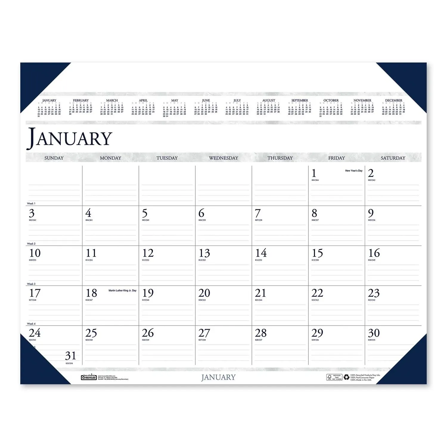 House of Doolittle Eco-friendly Executive Calendar Desk Pad (180HD)