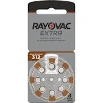 Piles auditives sans mercure Rayovac taille 312 extra avancées (80 piles)