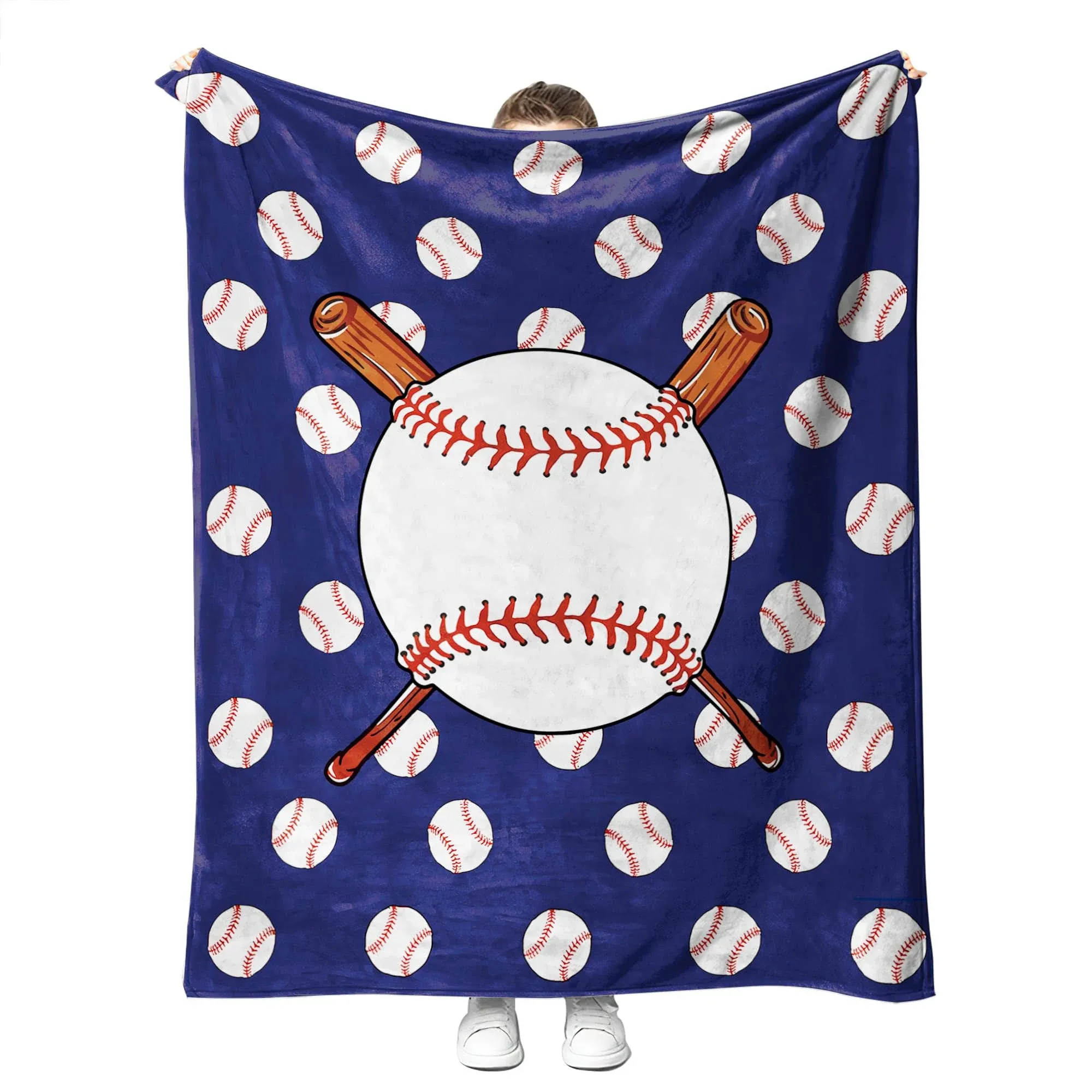 Soft Baseball Blankets for Boys Adults Kids, Baseball Gifts for Boys Men, Baseba