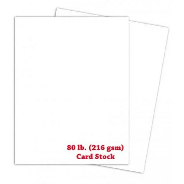 Superfine Printing White Card Stock 8 1/2 x 11 Smooth 50 Sheets Per Pack