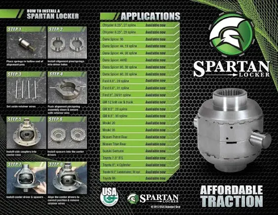 Spartan Locker for Ford 8.8&#034;, 31 spline, includes 7/8&#034; cross pin shaft