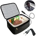 Real Nature Portable Oven 12V Personal Food Warmer,Car Heating Lunch Box,Electric Slow Cooker for Meals Reheating & Raw Food Cooking for Road Trip/Office Work