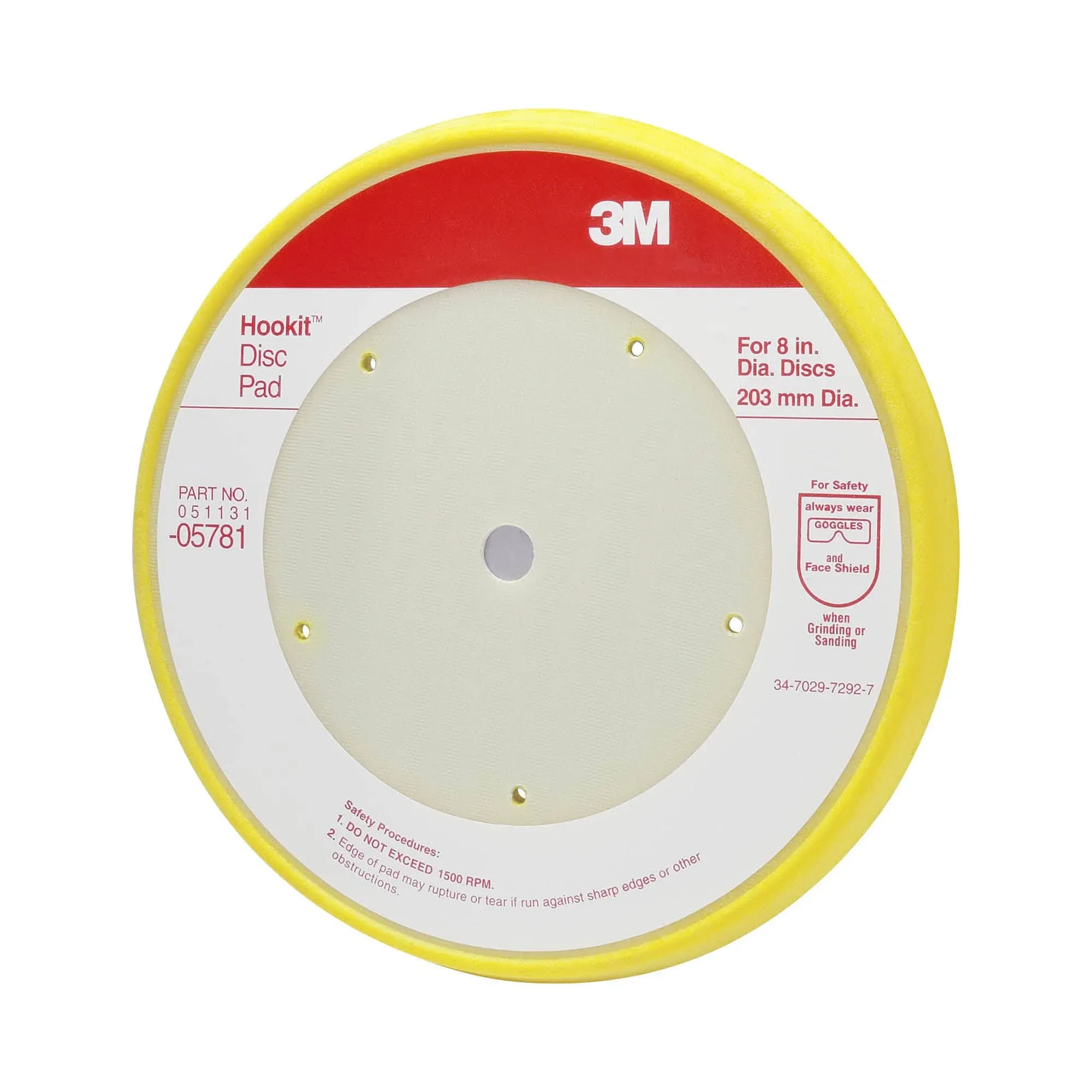 3M 05781 3M Hookit 5 Hole Auto Body Sanding Disc Pad (8 in.)