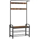 Coat Rack, Hall Tree with Shoe Bench for Entryway, Entryway Bench with Coat Rack ...