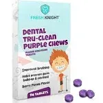 96 Count, Plaque Dental Disclosing Tablets for Kids or Adults, Shows Plaque, Helps Teach Brushing Habits for Clean Teeth, by Fresh Knight, Pack of (1)