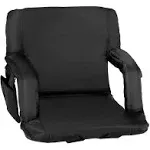 Flash Furniture Portable Lightweight Reclining Stadium Chair with Armrests Padded Back & Seat with Dual Storage Pockets & Backpack Straps