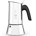 Bialetti Venus 6-Cup Stainless Steel Induction-Capa<wbr/>ble Stovetop Espresso Maker,