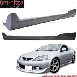 Fits 02-06 Acura RSX Coupe 2DR Mugen Style Side Skirt Extension Rocker Panel PU