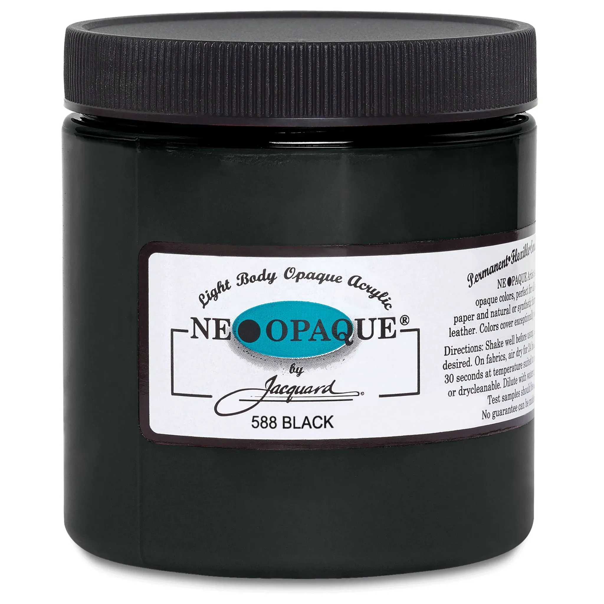 Jacquard Neopaque Fabric Color - Black, 8oz Jar