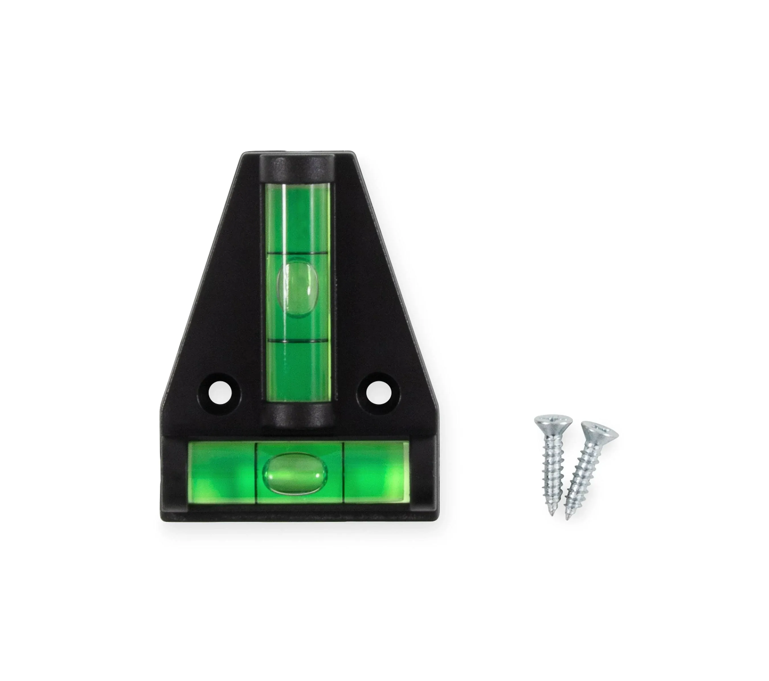 Camco Camper / RV T Level - Features Front to Back / Side to Side RV Leveling - Easy Install w/ Screws or Adhesive Tape - Measures 1.625” x 2.25” x 0.56” (25543), Green,black