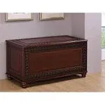 Bowery Hill Traditional Wood Cedar Blanket Chest in Deep Tobacco