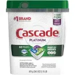 Cascade Platinum ActionPacs Dishwasher Detergent, Fresh Scent - 62 count