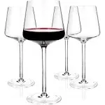 Luxbe - Crystal Wine Glasses 20.5-ounce, Set of 4 - Red or White Wine Large Glasses - Pinot Noir - Burgundy - Bordeaux - 600ml