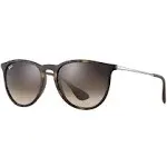 Ray-Ban Erika Classic Sunglasses RB4171 865/13 - Matte Tortoise/Gunmetal Frame - Brown Gradient Lenses - 54mm