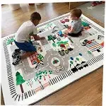 nexace Kids Rug Play Mat, City Life Great for Playing with Cars (4.9’ X 6.4’)