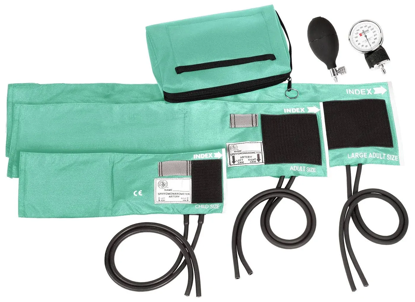 Prestige Medical 3-in-1 Aneroid Sphygmomanometer Set with Carry Case, Aqua