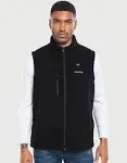 Venustas Men's Heated Fleece Vest with 6 Heating Zones, Lightweight Recycled Electric Fleece Vest