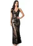 Dress The Population Sharon Lace Overlay Gown