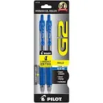 Pilot G2 Gel Roller Pens, Premium, Bold (1.0 mm), Blue Ink - 2 pens