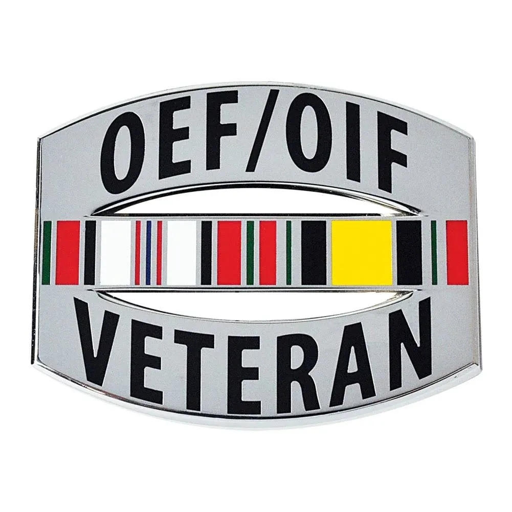 OEF/OIF Veteran Officially Licensed Car Metal Emblem