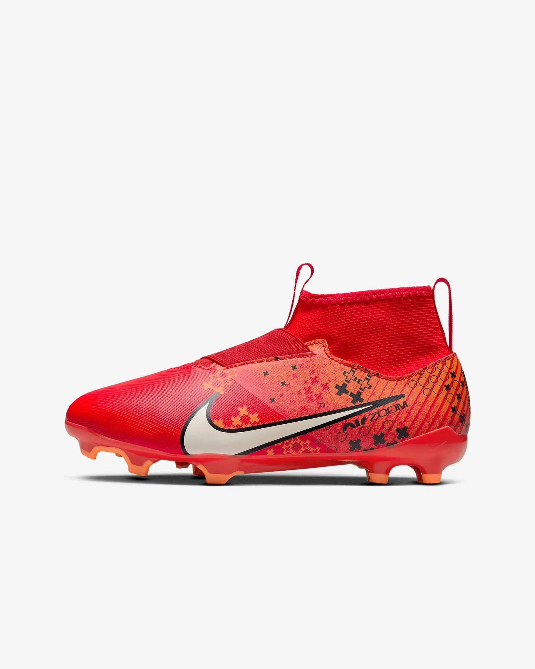 Nike Kids' Mercurial Zoom Superfly 9 Academy MDS FG Soccer Cleats, Red/Orange