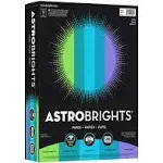 Astrobrights® Color Multi-Use Printer & Copy Paper, 1 Ream, Cool Assortment, Letter (8.5" x 11"), 500 Sheets Per Ream, 24 Lb, 94 Brightness