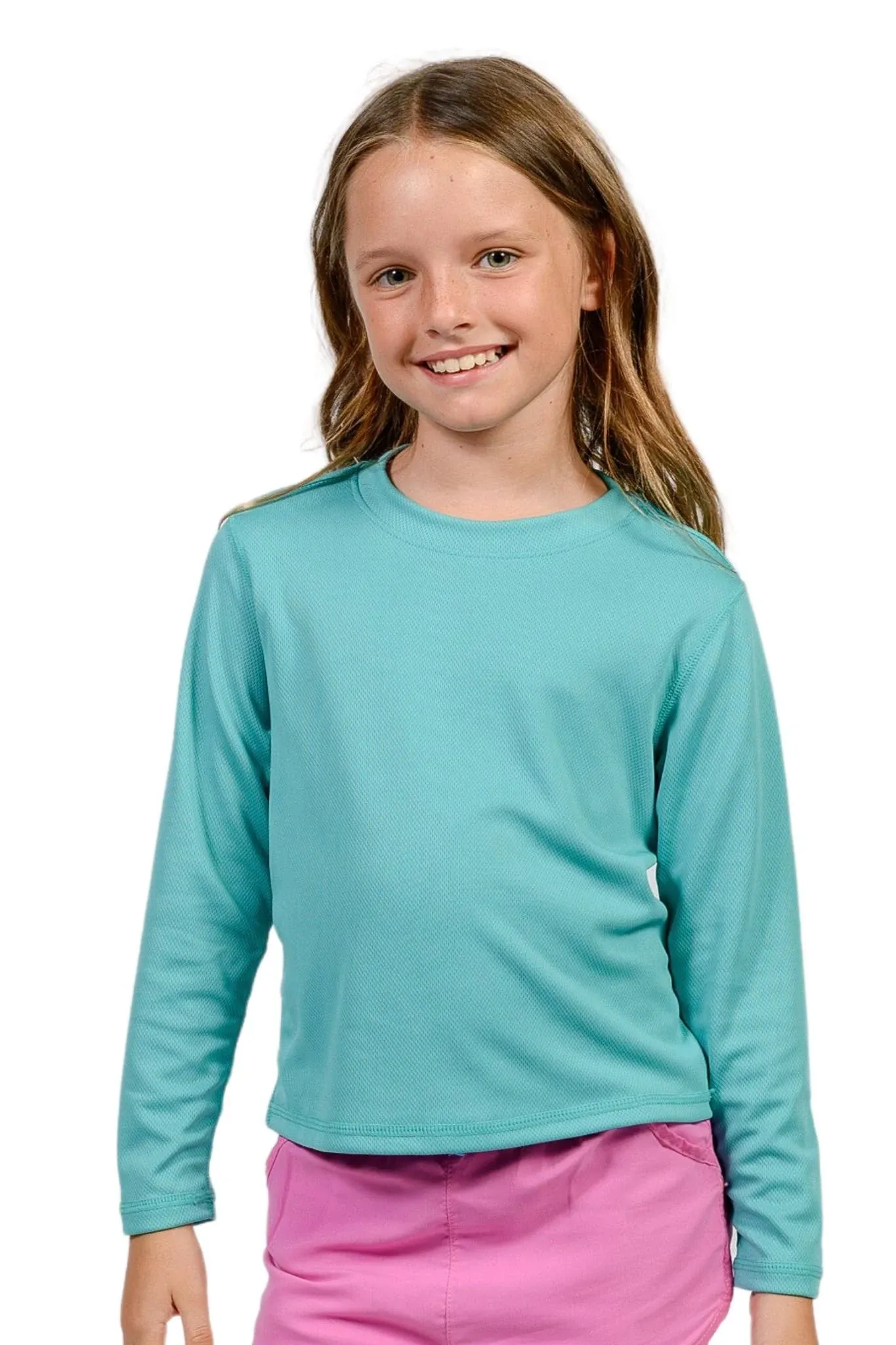 INGEAR Girls Long Sleeve Rash Guard Swim Shirt Outdoor Sports Shirt Lightweight Athletic Tee Protective Quick Dry