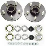 Libra Set of 2 Trailer Idler Hub Kits 5 On 4.5 for 2000 lbs Axle 1-1/16" Bearings - 22016K