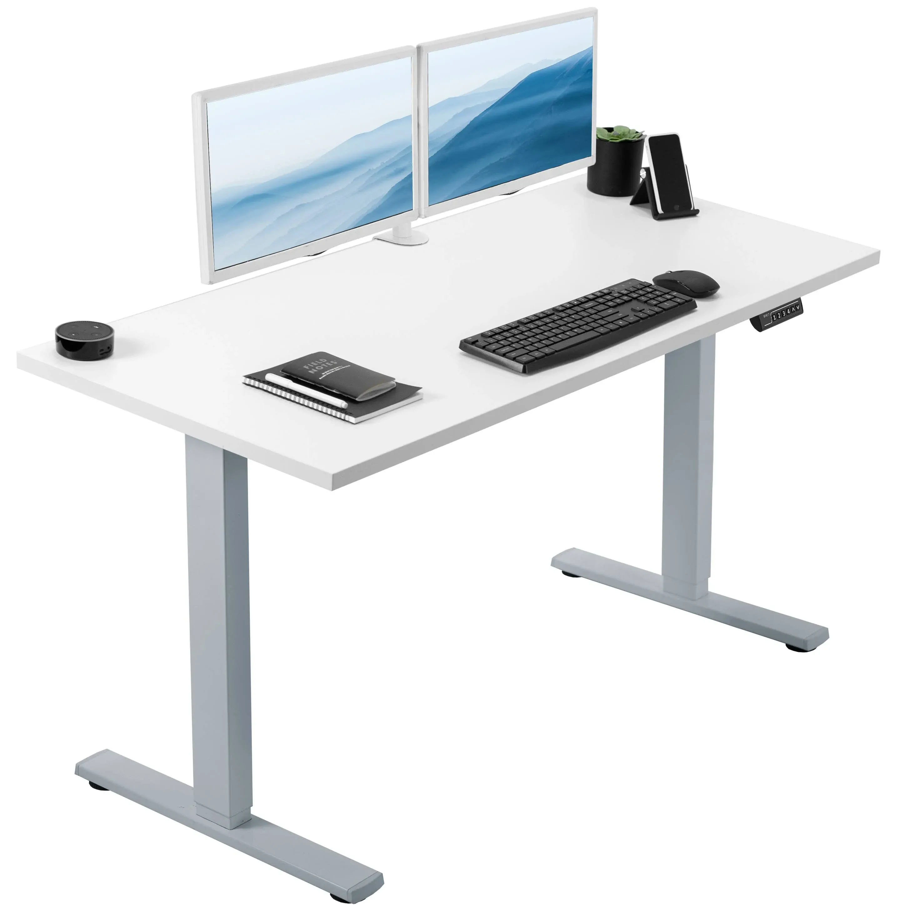 VIVO Electric 55" x 24" Square Corner Desk