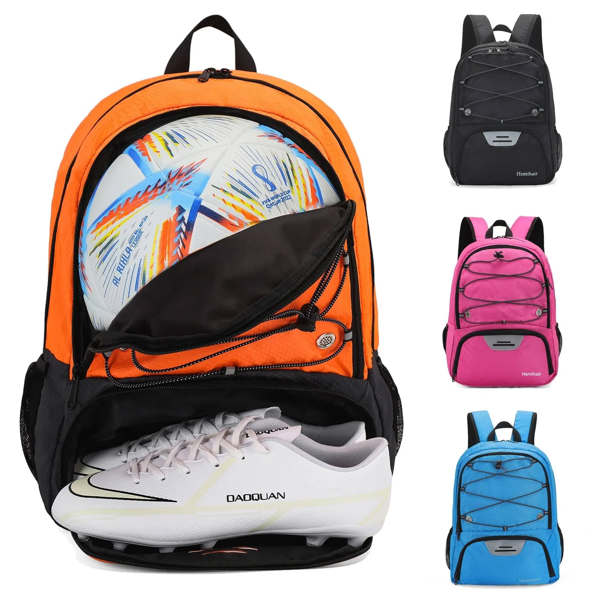 Youth Soccer Bag-Soccer Backpack & & Backpack for Football Volleyball Basketball,with Ball Compartment and Separate Cleat Training Package