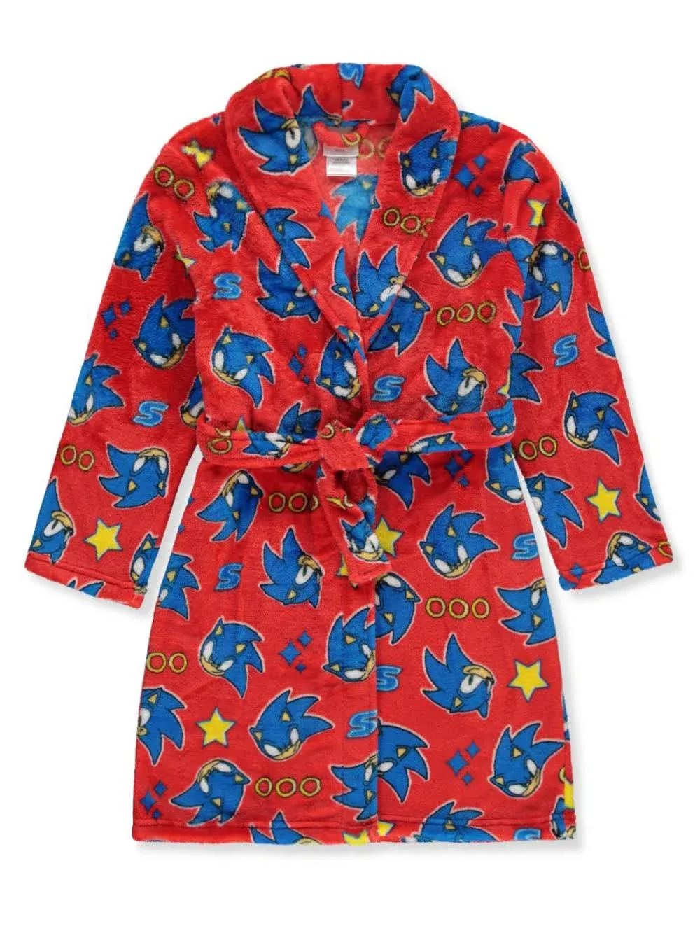 Sonic The Hedgehog Boy's Red Character Print Bathrobe Robe