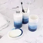 Painted Ceramic Bathroom Accessory Set