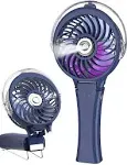 HandFan Portable Handheld Misting Fan, Rechargeable Personal Mister Fan with 7