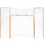 EZGoal Lacrosse Folding Goal with Backstop and Targets, Orange, 6&#039; x 6&#039;