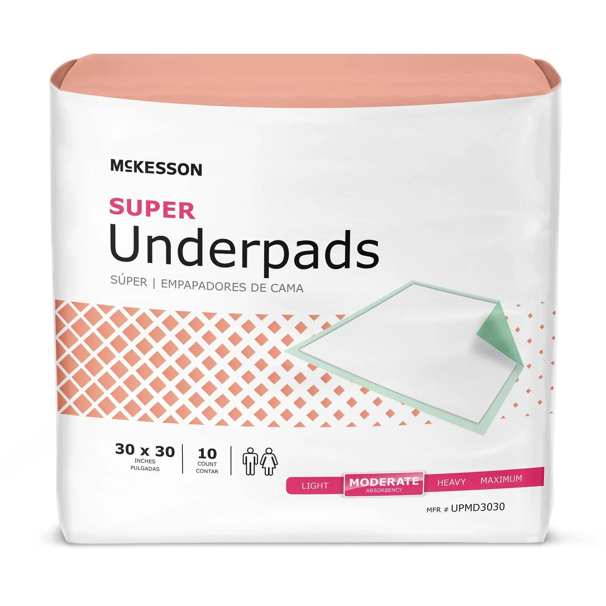 McKesson Super Moderate Absorbency Underpad, 23 x 36 inch - Bag/10