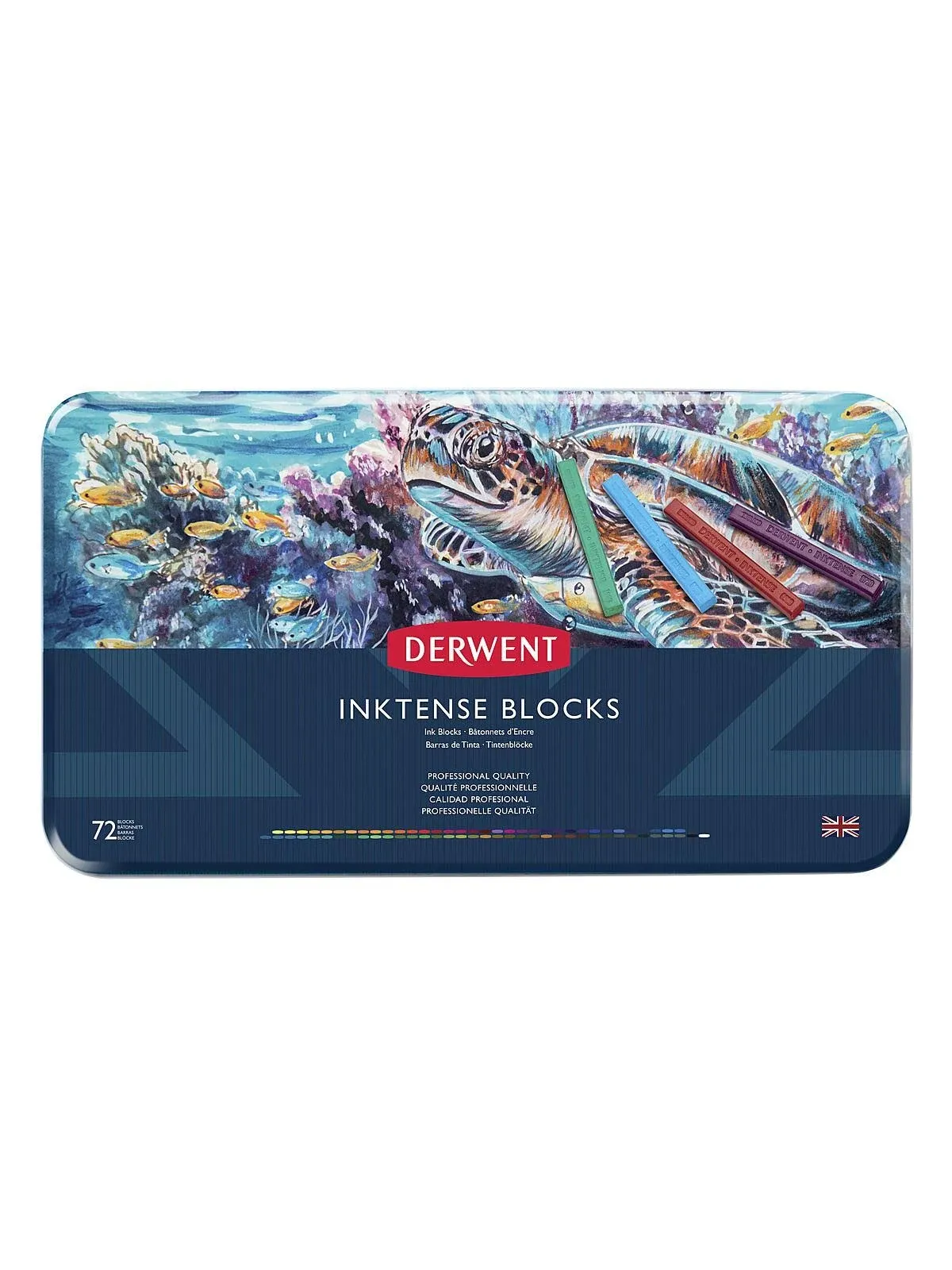 Derwent Professional Inktense Watercolour Blocks 72 Tin Set