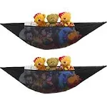 2 Pk - SimpleHouseware Stuffed Animals Jumbo Toy Storage Hammock Blac