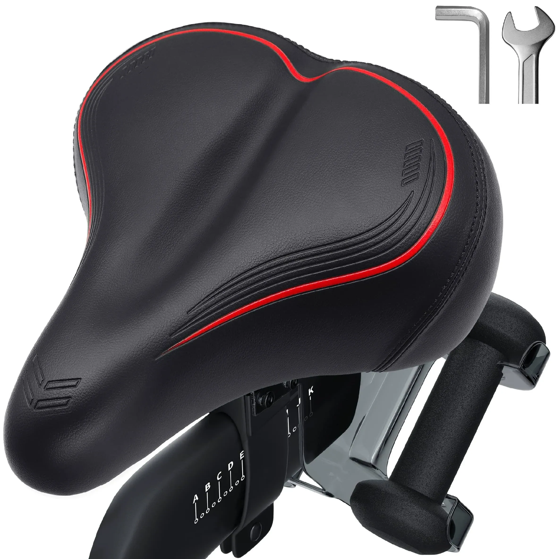 Crostice Wide Bike Seat Compatible with Peloton Bike & Bike Plus, Bike Seat ...