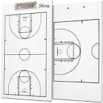 Murray Sporting Goods Dry-Erase Double Sided Basketball Marker Board Clipboard