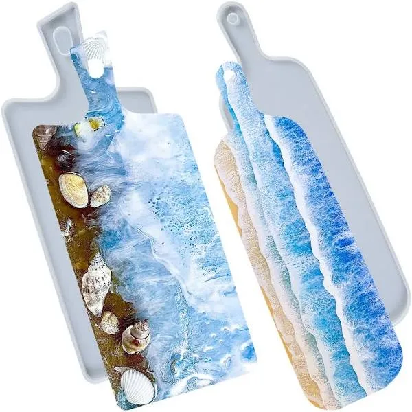 Cheese Board Epoxy Resin Mold with Handles 13 inch Paddle