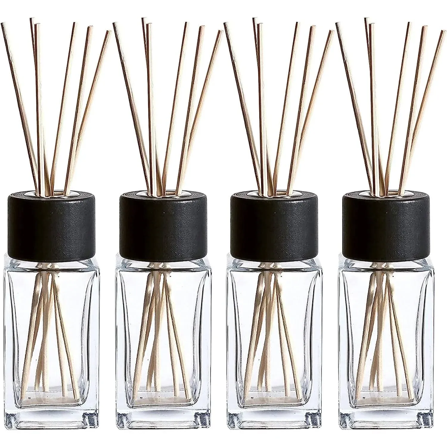 Whole Housewaress | Clear Glass Diffuser Bottles for Home| Natural Reed Sticks ...