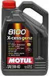 Motul 8100 X-cess Gen2 5W-40 5 Liter Premium Engine Oil 100% Synthetic