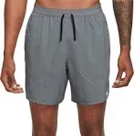 Nike Men's Stride Dri-Fit 7" Brief-Lined Running Shorts Grey