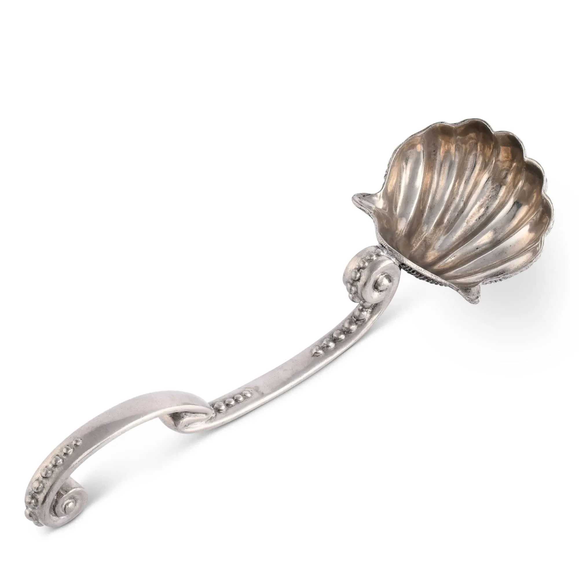 Vagabond House Pewter Metal Ocean/Coastal Scallop Shell Soup Ladle 13 inch Long