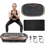 EILISON FitPro Vibration Plate Exercise Machine - Whole Body Workout Vibration Platform w/Loop Bands - Lymphatic Drainage Machine for Weight Loss, Sh