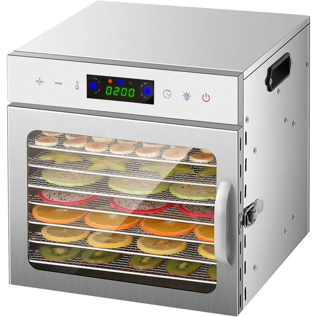 Food Dehydrator, Stainless Steel Trays Dehydrators for Food and Jerky